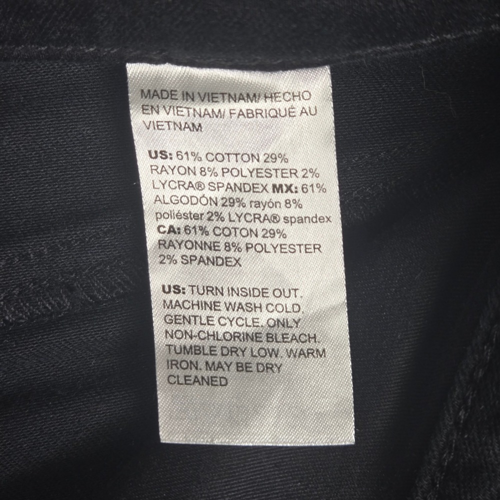 Chico's Jeans Womens 8R So Slimming Girlfriend Straight Leg Black Stretch Denim - Picture 13 of 14